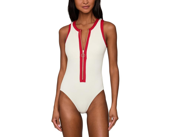Цельнокроеный купальник Bandwave Zip Front Seafolly