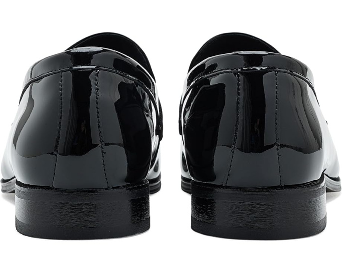 Florsheim Лоферы Tux Plain Toe Strap Slip-On в черном лаковом цвете