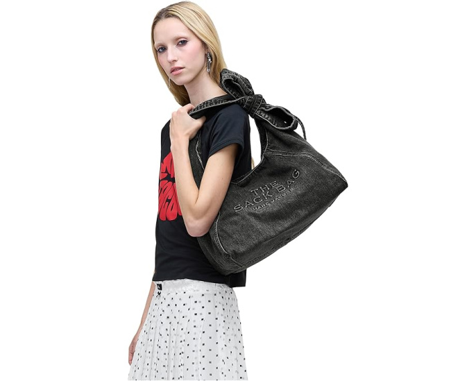Сумка Marc Jacobs The Bow Denim Sack Bag с бантом из денима