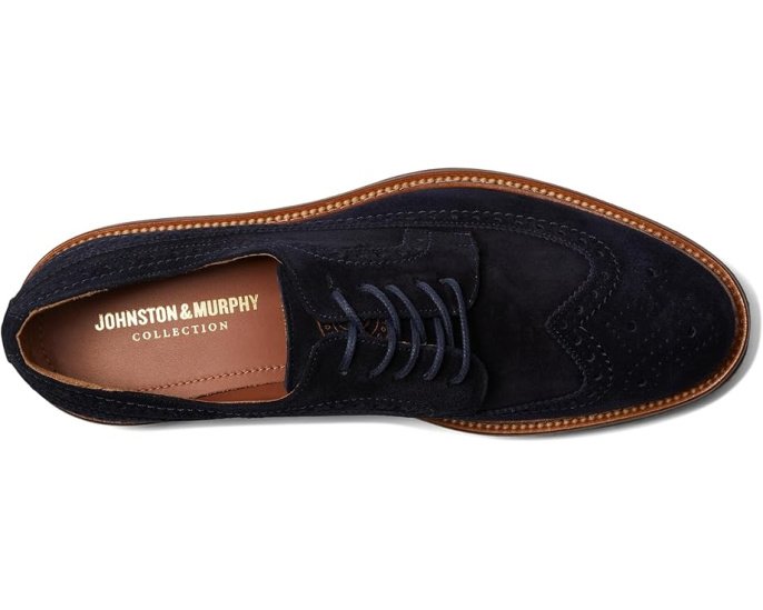 Туфли Johnston & Murphy Jenson Longwing с кожаной стелькой и резиновой подошвой