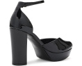 Лодочки Nine West Keela с блочным каблуком глянцевые лакированные черные