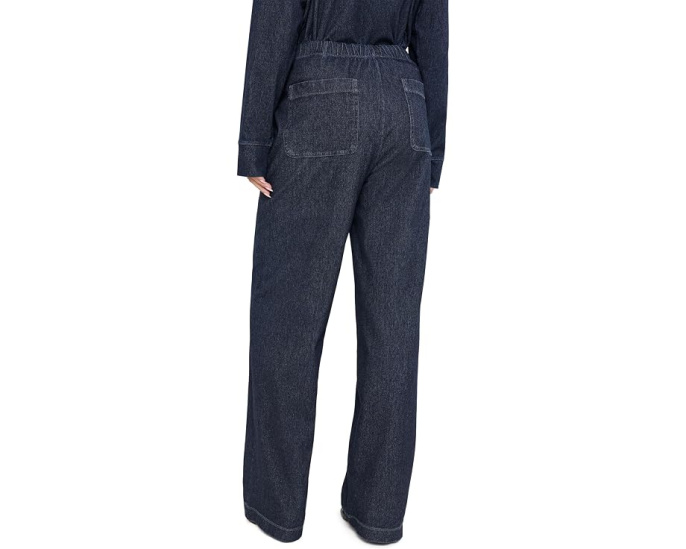 Органические хлопковые прямые брюки Indigo Knit от Eileen Fisher