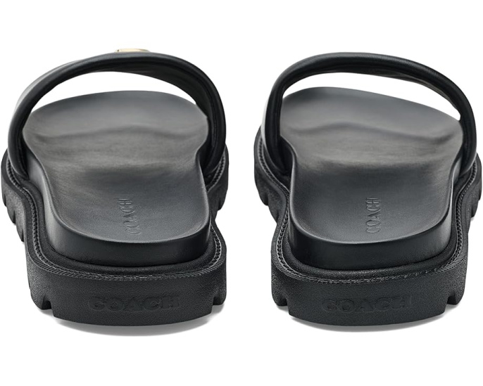 Сандалии Brynn Leather Slide из кожи бренда COACH