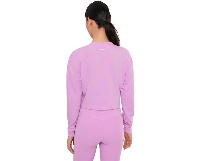 Топ Nike Pro Dri-FIT с круглым вырезом и длинным рукавом из французского трикотажа