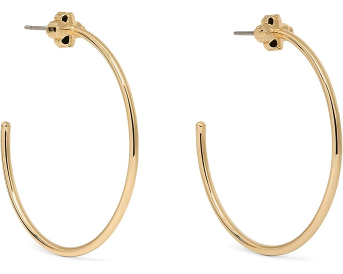 Серьги-кольца Kate Spade New York Spade Flower с цирконием и цветочным мотивом