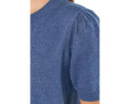 Short Sleeve Puff Sleeve Crew Neck