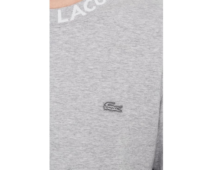 Свитшот Lacoste с жаккардовым воротником из экологичного джерси