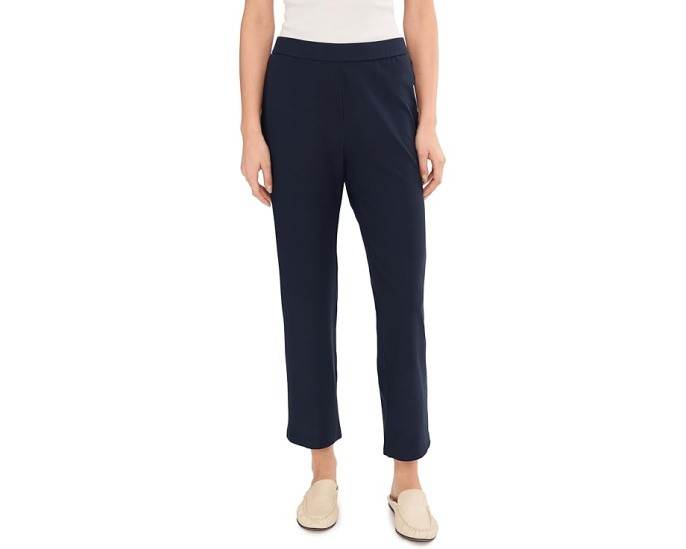Брюки Eileen Fisher из стрейч-креп-жоржета с расклешенными штанинами
