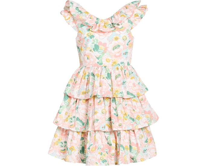 Janie and Jack Floral Tiered Dress разноцветное платье для девочек