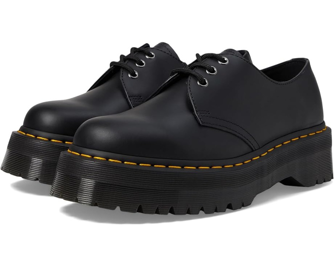 Туфли Dr. Martens 1461 Quad Smooth Leather на платформе