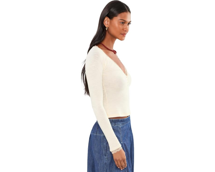 Топ Free People A Little Bit Layering с кружевом