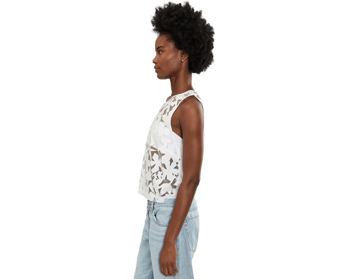 Топ AG Jeans Emilee Shell с лазерной перфорацией цвета First Bloom