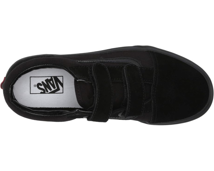 Детские кроссовки Vans Old Skool V на липучках с платформой и усиленным носком