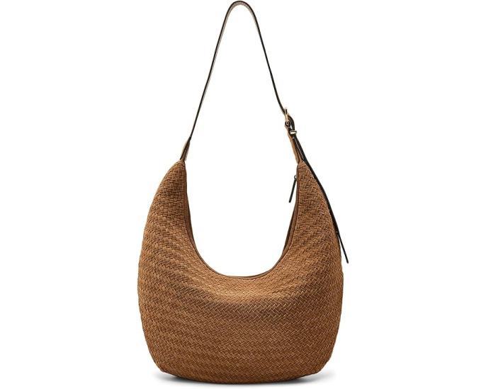 Madewell The Essential Curve Shoulder Bag сумка из замши плетеная