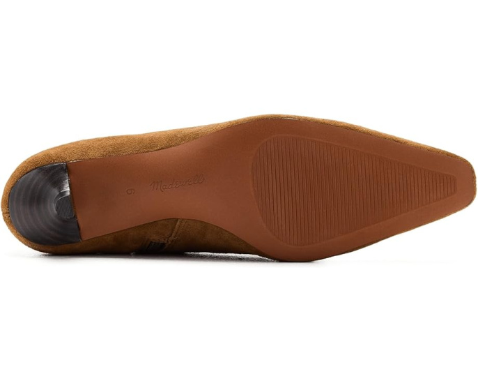 Ботильоны Ciel на низком каблуке kitten heel из замши Madewell