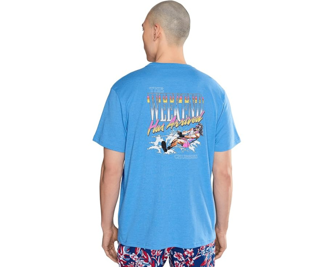Chubbies футболка Heck Yes Brother с принтом Синий