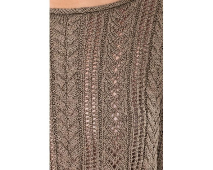 Свитер Sanctuary Cable Pointelle Popover с узором косичка