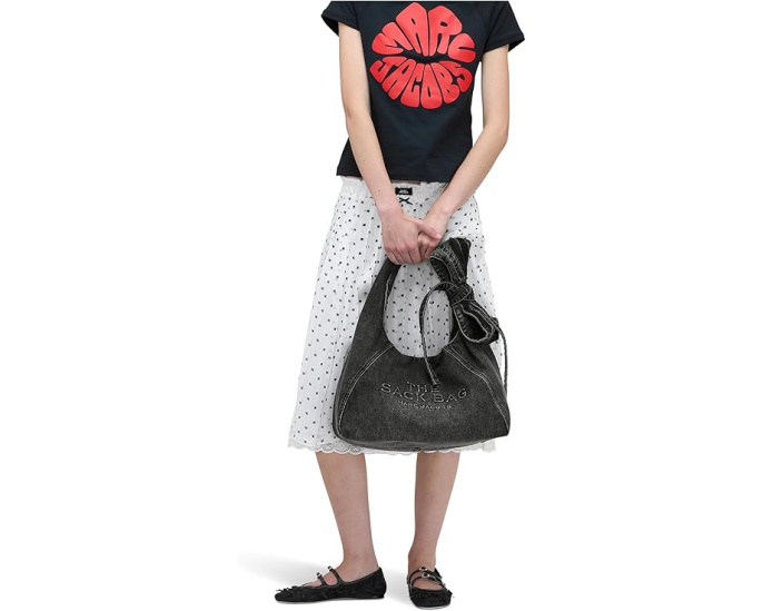 Сумка Marc Jacobs The Bow Denim Sack Bag с бантом из денима