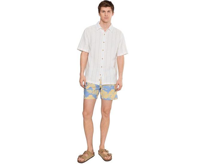 Плавки Chubbies The Gold Coasts 14 см с быстросохнущей тканью и карманом на молнии