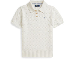 Детский свитер поло Polo Ralph Lauren Kids с жаккардовым узором для старших детей