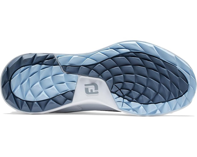 Гольф туфли FootJoy FJ Perfoma в бело-голубом цвете