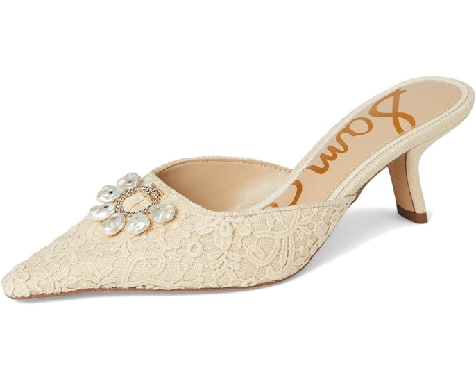 Босоножки на каблуке Brit Orchid с жемчужным декором Sam Edelman