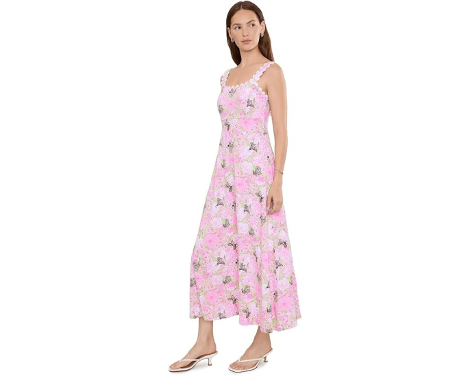 Платье миди Dwyer от Lilly Pulitzer с квадратным вырезом