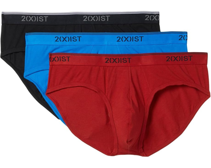 2(X)IST 3шт трусы Cotton Stretch No Show Brief красные