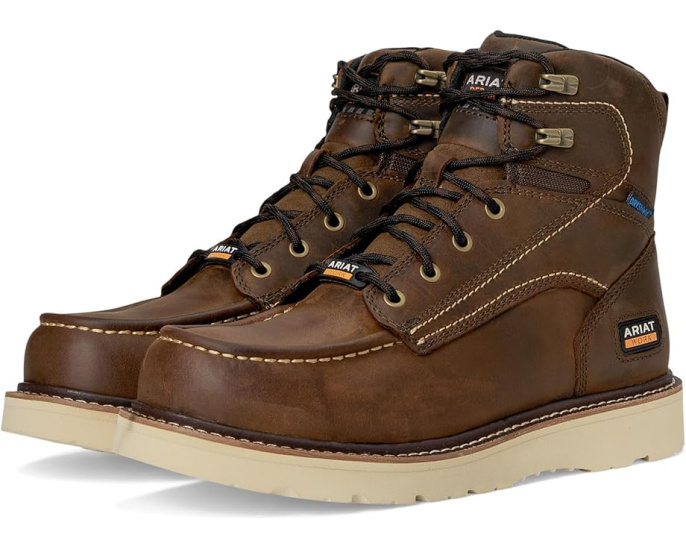 Ariat Work ботинки Rebar Wedge Moc Toe 6 дюйм водонепроницаемые