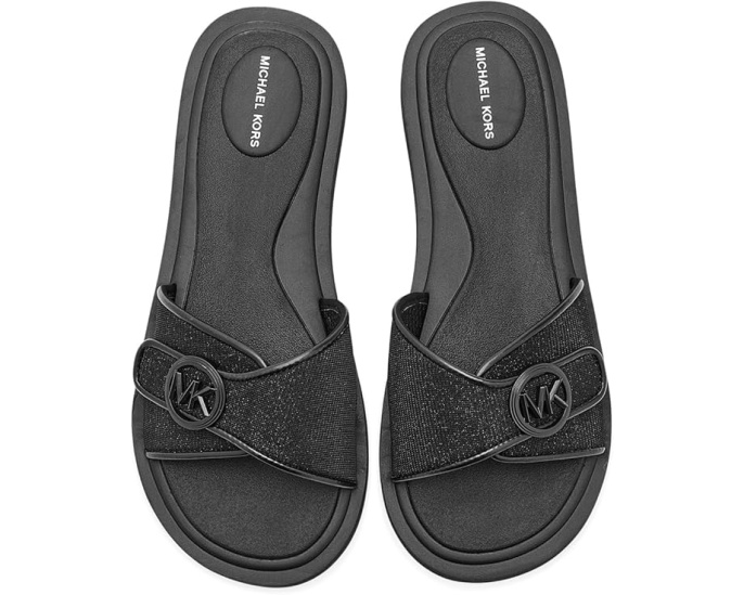 Сланцы Mk Pool Slides с логотипом MK и формованной стелькой от MICHAEL Michael Kors