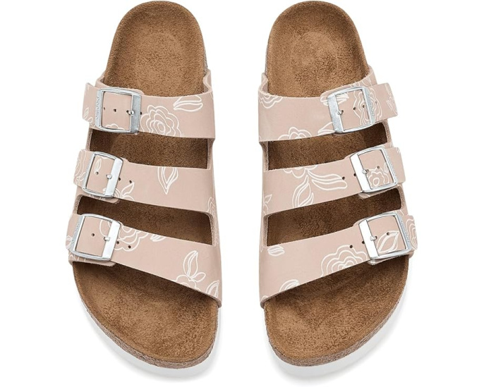 Босоножки Birkenstock Papillio Florida Platform с принтом на платформе