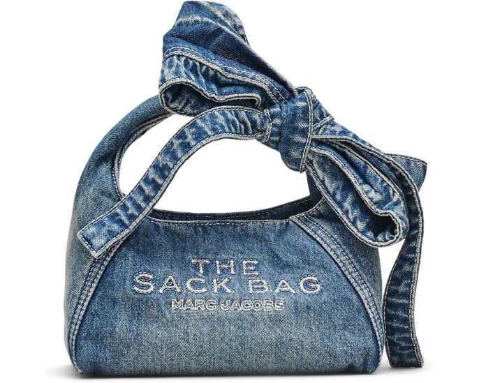 Мини-сумка Marc Jacobs The Bow Denim Mini Sack с бантом из денима