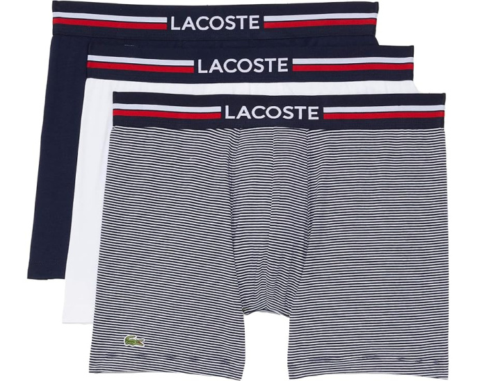 Трусы-боксеры Lacoste 3-Pack с контурной поддержкой