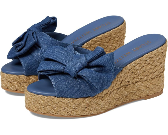 Stuart Weitzman босоножки клинья Loveknot с узлом