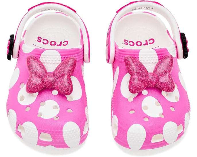 Кроксы Crocs Kids Disney Микки Маус для малышей с розовым бантом