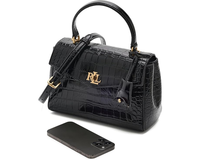 Сумка Lauren Ralph Lauren Croc-Embossed Small Farrah Soft Satchel
