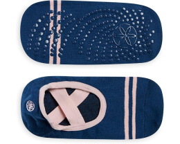 Сцепляющиеся носки для йоги Grippy Yoga Socks Gaiam с перекрестными ремешками
