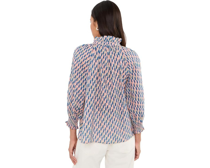 Рубашка NIC+ZOE Petite Sideways Cotton Crinkle с принтом