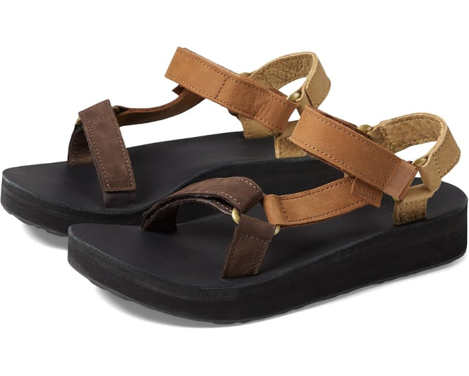 Кожаные сандалии Teva Midform Universal Leather с платформой из EVA