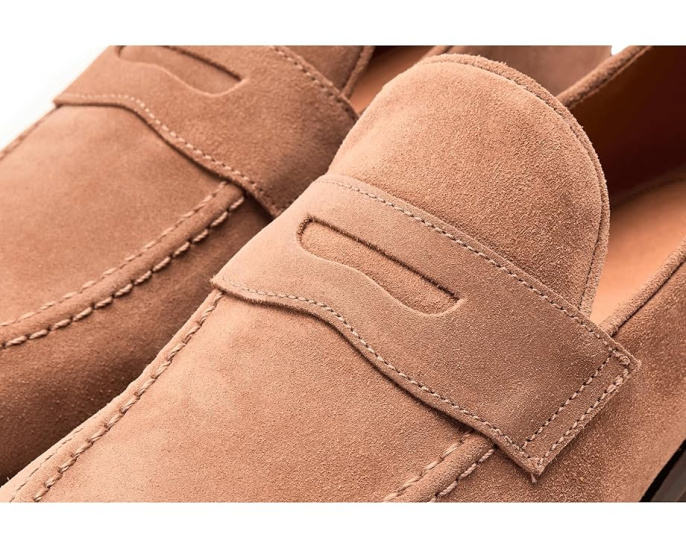 Замшевые лоферы Peter Millar Madison Penny с миндалевидным носком