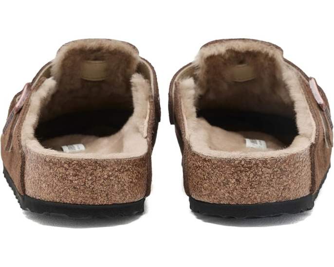 Birkenstock Boston клоги из замши с овчиной