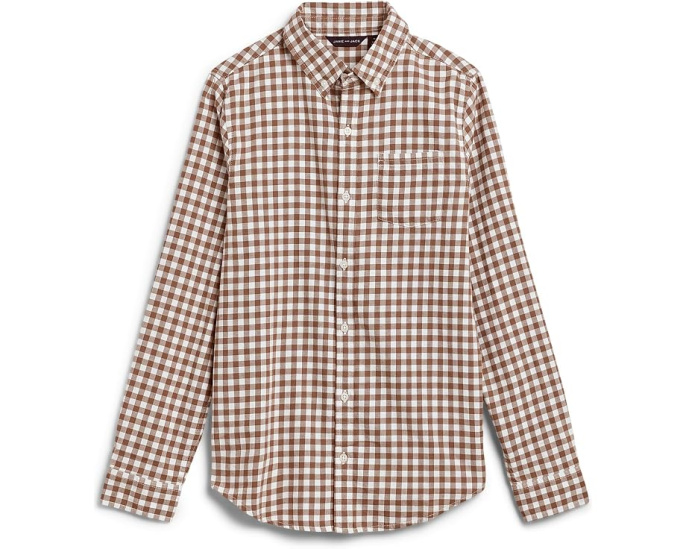 Gingham Brushed Twill Button-Down Shirt (Toddler/Little Kid/Big Kid)