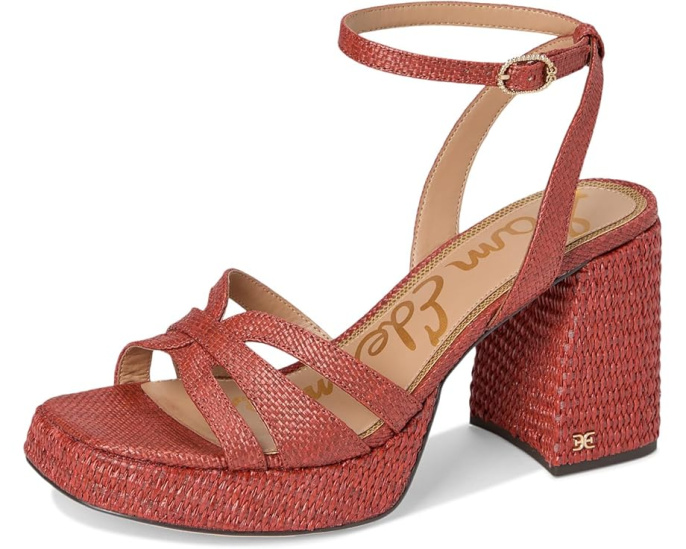 Сандалии Sam Edelman Reese на платформе с плетеным верхом и квадратным каблуком