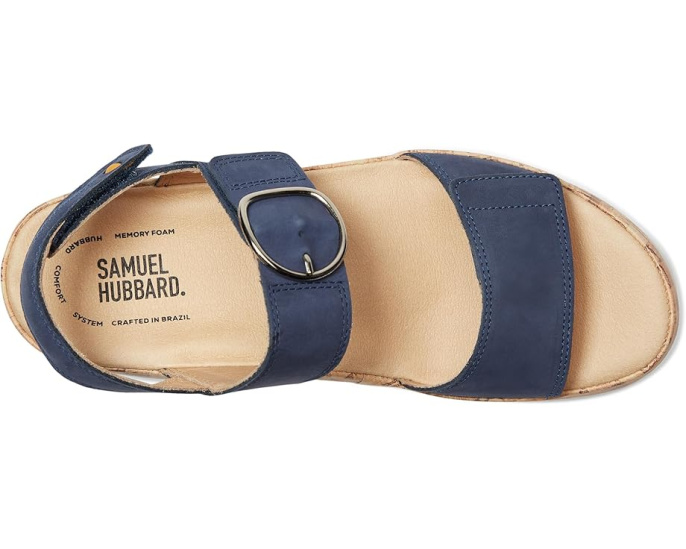 Сандалии Samuel Hubbard Portola Two-Strap с регулируемыми липучками и клиновидным каблуком