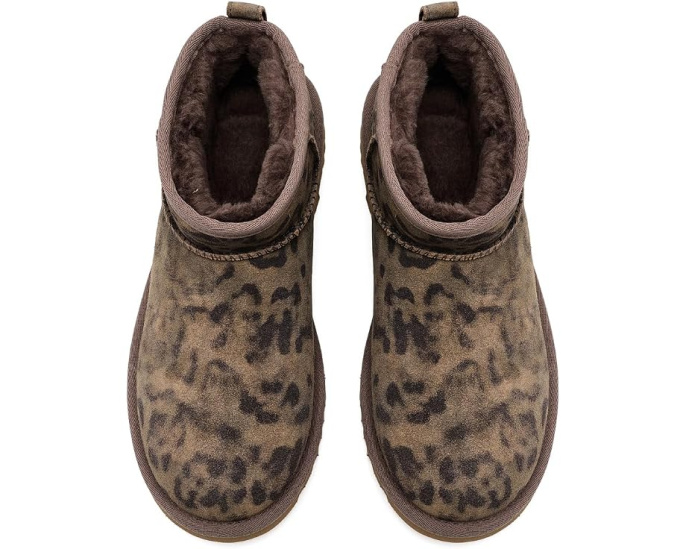 UGG Classic Ultra Mini Spotted сапоги с леопардовым принтом