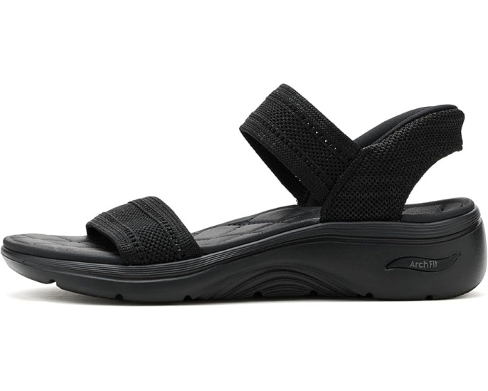 Сандалии SKECHERS Hands Free Slip-ins GO Walk Arch Fit 2.0 Shiny Knit с клиньем