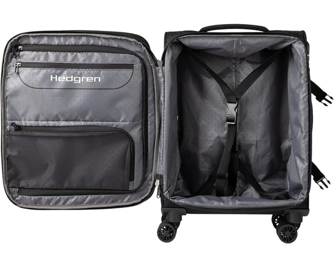 Дорожная сумка Hedgren Weekend Expandable Spinner черного цвета