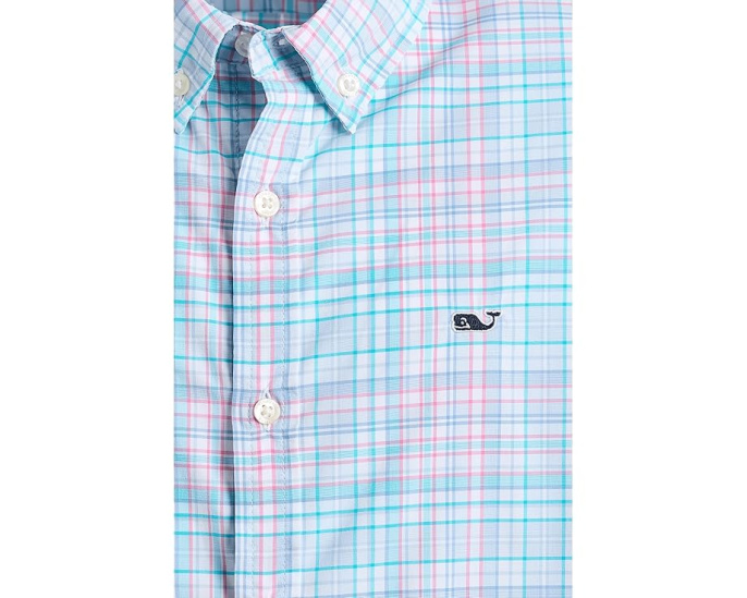 Детская рубашка Vineyard Vines Kids из легкой ткани с клеткой