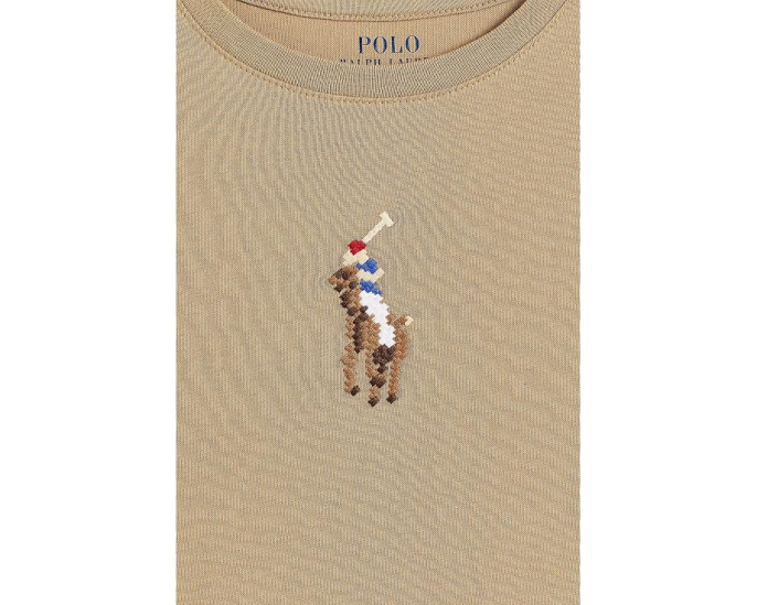 Big Pony Cotton Jersey Boxy Tee (Big Kid)
