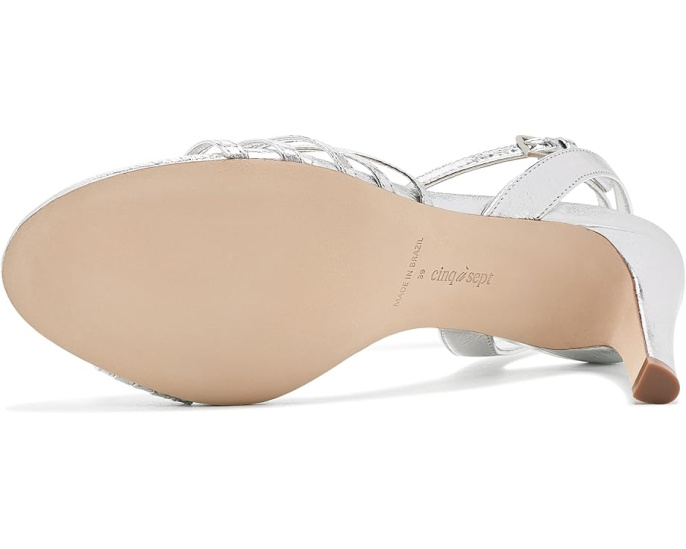 Cinq à Sept сандалии Jackie Metallic Strappy на каблуке